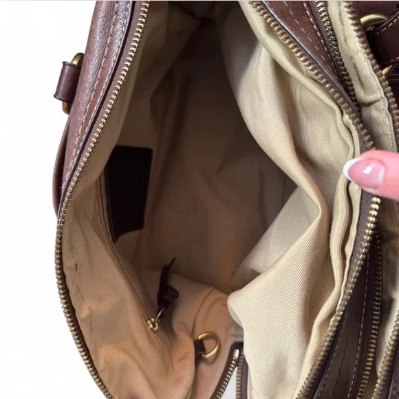 Vintage Coach Legacy Lily Brown Limited Edition Turnlock Satchel Bag Style 13758 - Picture 8 of 11